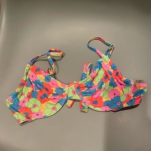 SHEIN floral bikini top